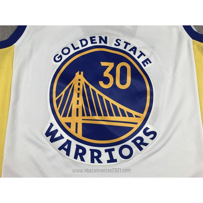 Camiseta Golden State Warriors Stephen Curry #30 Association 2022-23 Blanco